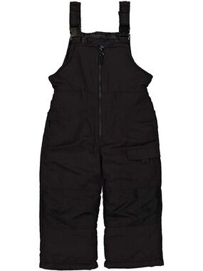 NWT London Fog Black Kids Snow Bib Overalls Small 8